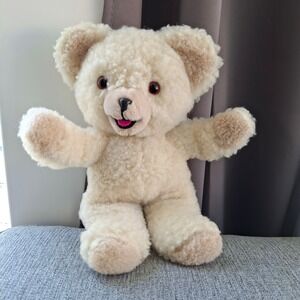Vintage 1986 Snuggle Bear Plush Russ Berrie Lever Brothers 10" Cream Teddy Bear